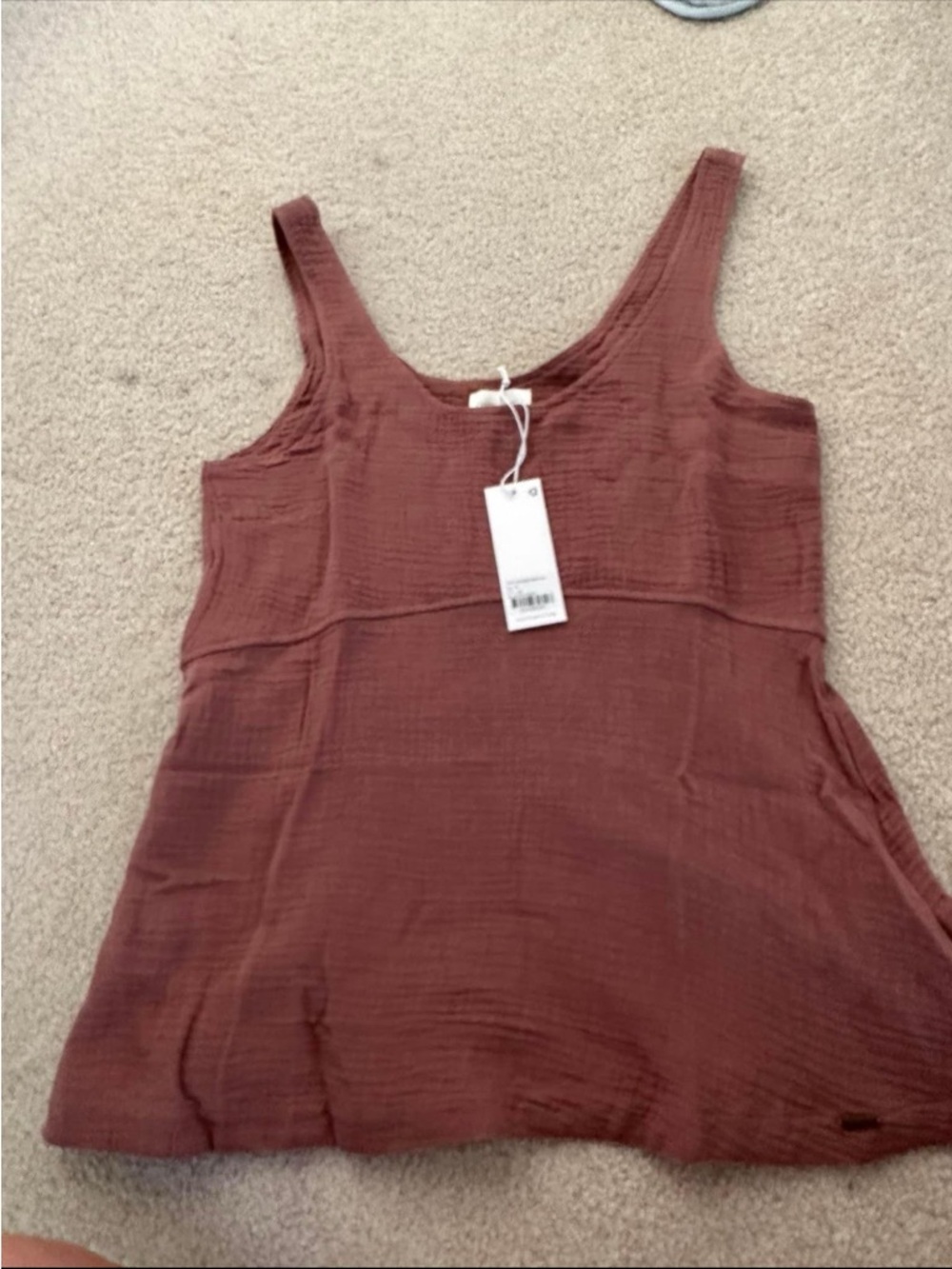 Cozy Earth Mauve V-Neck Sleeveless Tank Top - Picture 5 of 10
